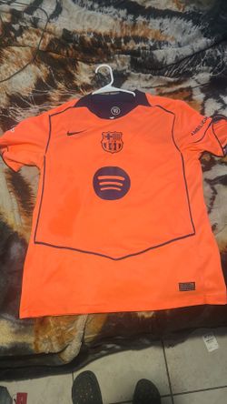 Authentic FC Barcelona 2024/25 Away Jersey – Pedri #8 – UCL Badges – M size