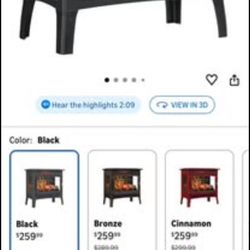 duraflame Freestanding Electric Fireplace Stove, Black Heater with 3D Flame Effect for 1,000 Sq. Ft.