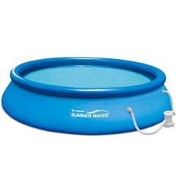 13 Ft Summer Waves Quick Pool W/ Filter 