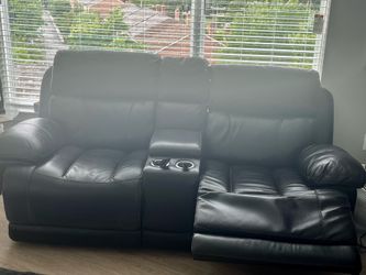 MUST SELL ASAP – Brown Leather Reclining Sofa & Loveseat Set