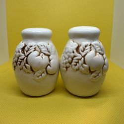 Vintage Fruit de Blanc Style salt and peppers shakers