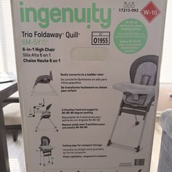 Ingenuity trio foldaway quill 6 in 1 high chair