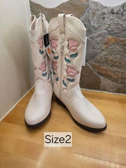 New Art Class Kids' Emberly Embroidered Western Boots