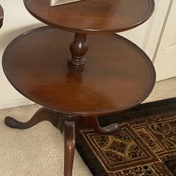 Antique Two Tier Wood  Table