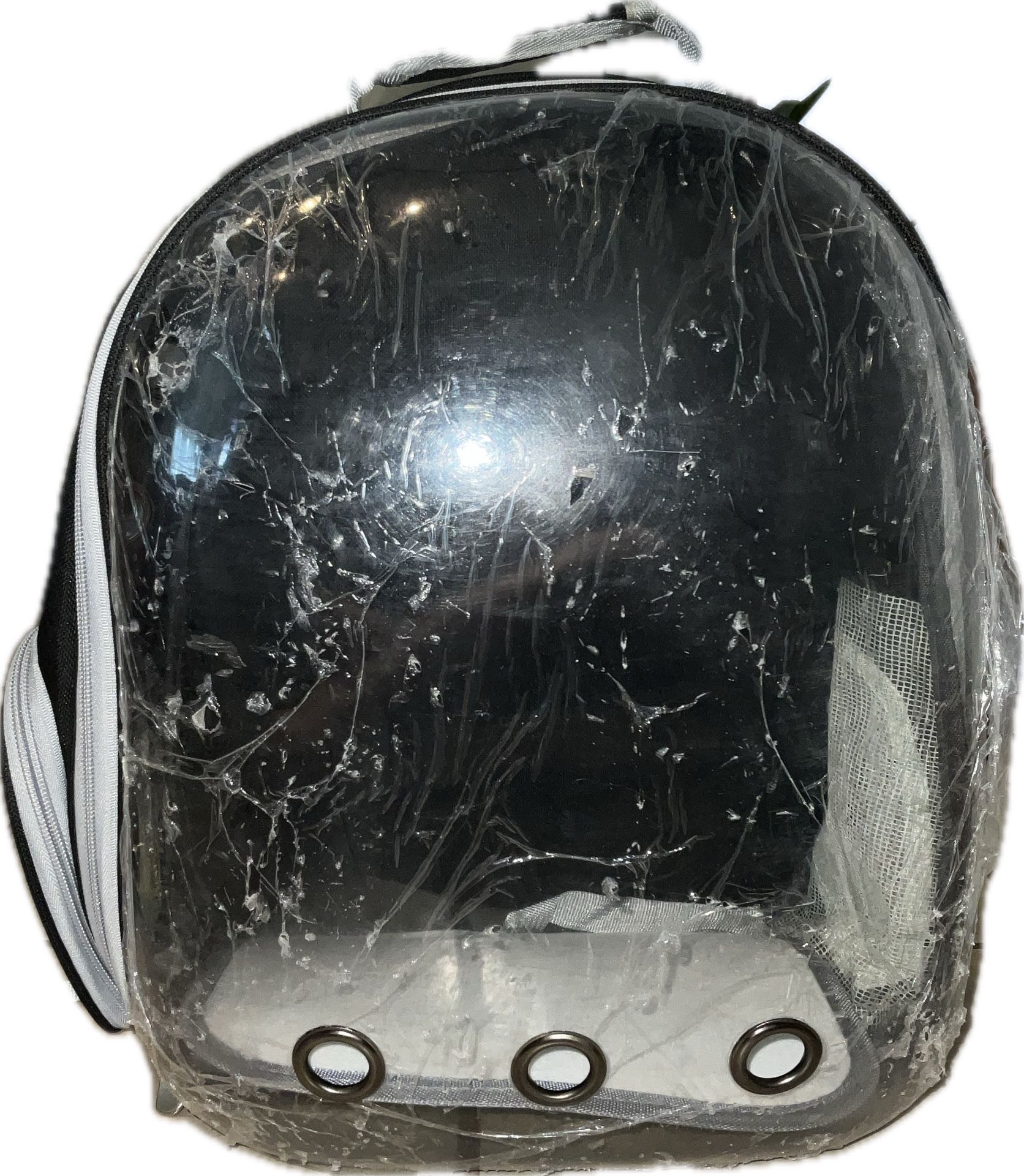 Pet Portable Carrier Backpack Space Capsule Travel Dog Cat Bag Transparent Black