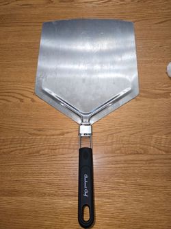 Checkered Chef Stainless Steel Pizza Peel - Folding Handle (13" x 15")