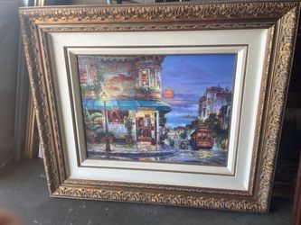 “Hyde street “by “Cao Yong” Original Oil Painting