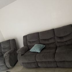 3 Seat Couch And 1 Recliner 