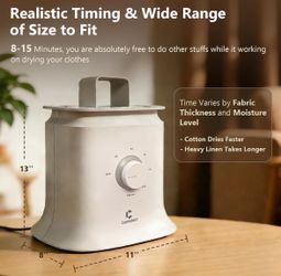 Automatic Hot Air Dryer & Iron Machine, Smart Design with 8 Temperature Settings for Clothes, Shirts & Pants Etc, Portable Hands-Free Wrinkle Remover 