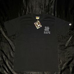 Bape x Undefeated Ape Head T-Shirt, Black, Sizes S & L