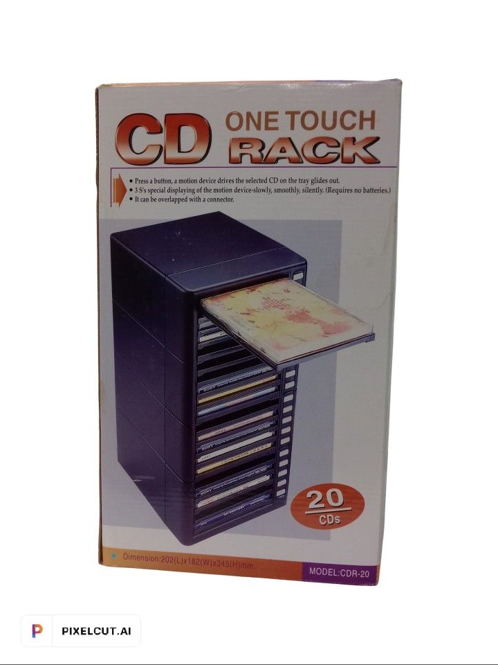 One Touch Cd Storage Rack Holds 20 Cds