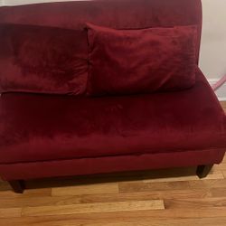Small Red Couch — Great For Small Apartments Or Addition To Bedroom