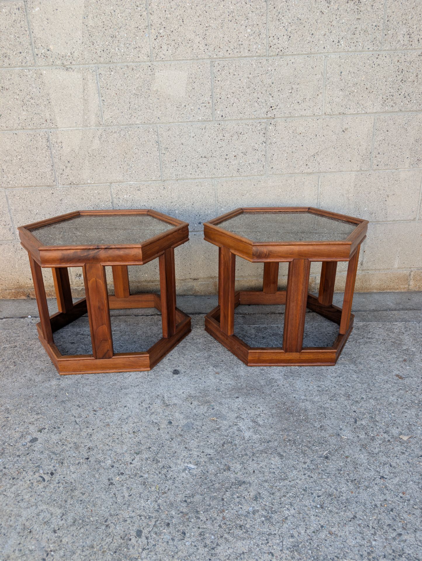 Mid Century Octoganol Side Tables