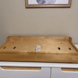 Wood changing station for nursery room