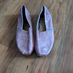 Tom's Shoes Big Kids Pink Glitter Size 5