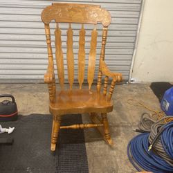 Large Real Wood Rocking Chair
