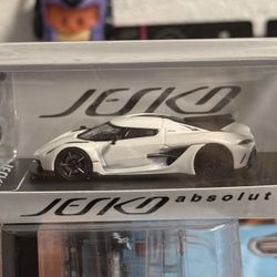  Jesko Absolut  Koenigsegg  White/Black 1:64 Diecast Car 