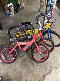 3 old kids bikes