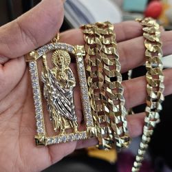 14k San Judas Y Cadena