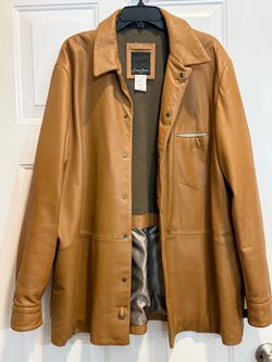 Sean John leather jacket. Tan/brown XL