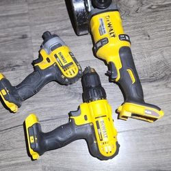 Dewalt Flexvolt Grinder  Impact Drill And Driver Drill  $195 For All 3 ""No Battery No Charger 