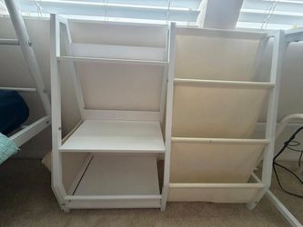 Furnibear Kids Bookshelf Toy Storage Organizer White