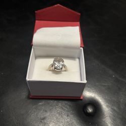 Silver Ring Beautiful CZ Diamond  $60