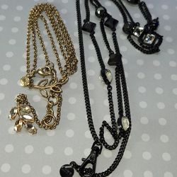 #1568,  J. CREW AND DKNY, GOLD TONE AND BLACK, BEAUTIFUL
