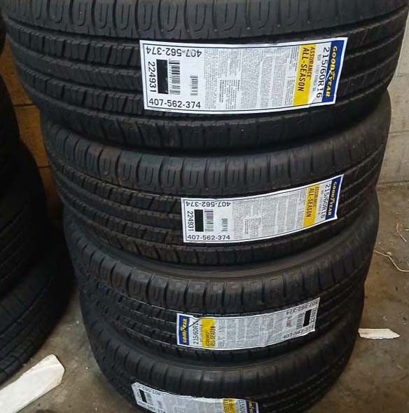 4 New Tires  215/60/16 Good Year Tires