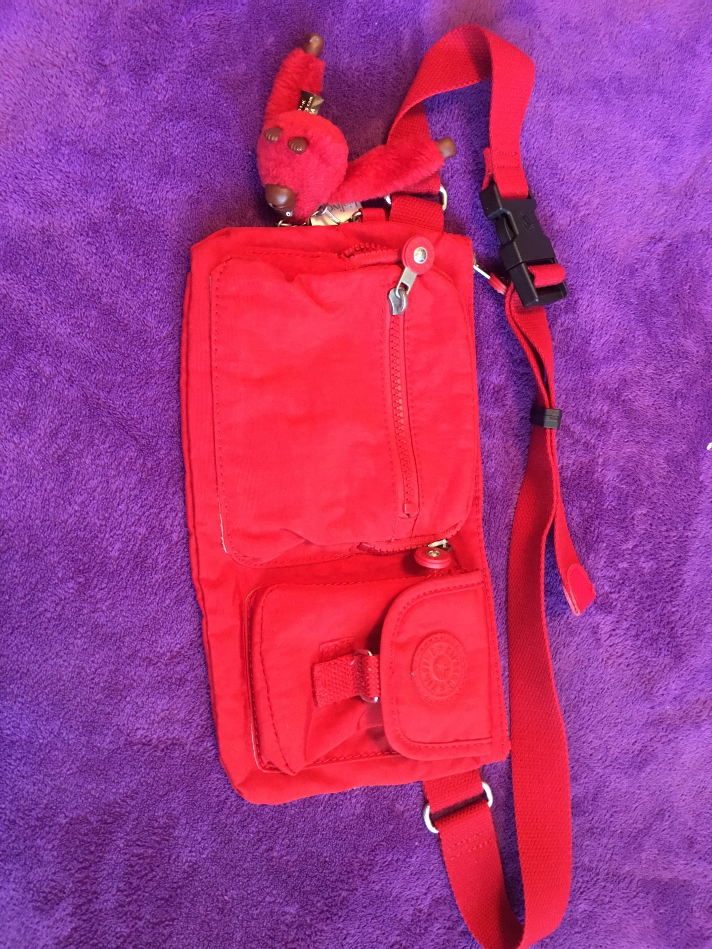 Kipling waist bag red color for sale