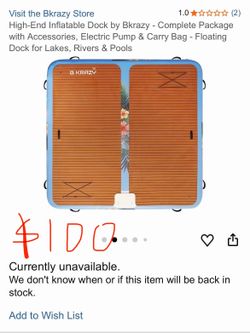 High end inflatable dock