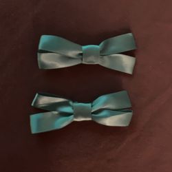 Green Hair Bows
