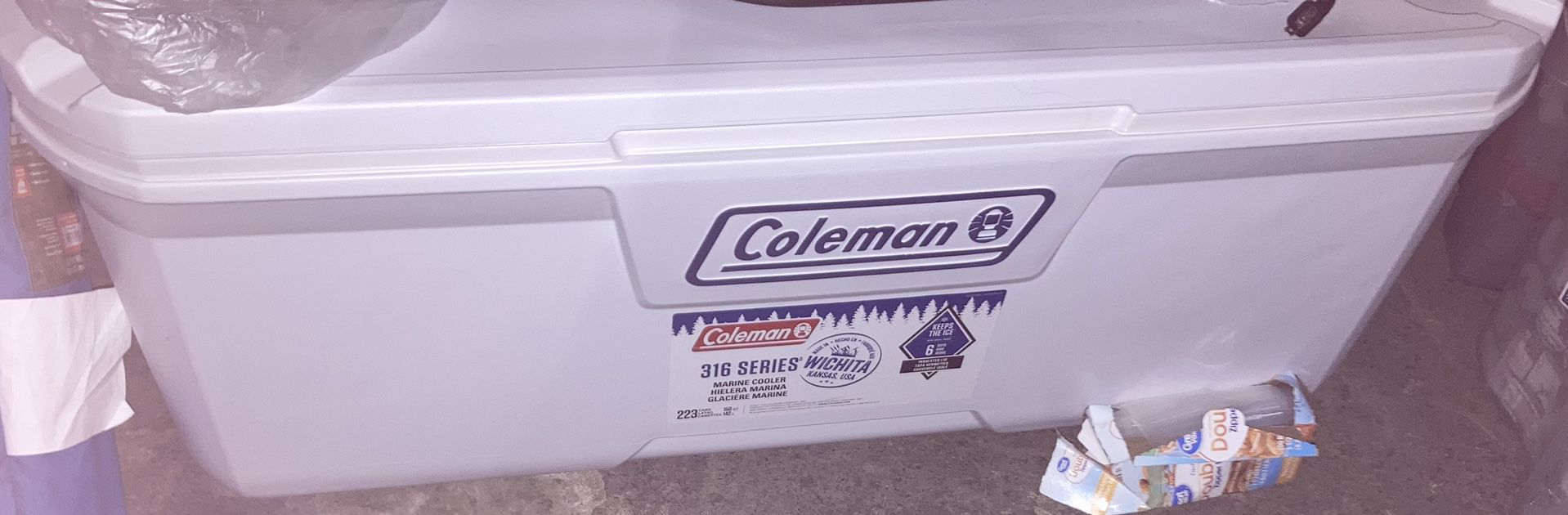 White Coleman Cooler