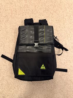 Brand New Green Guru Black Backpack with Recycled Bicycle Tube Flap