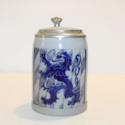 Vintage Reinhold Merkelbach German Beer Stein W/ Pewter Lid 