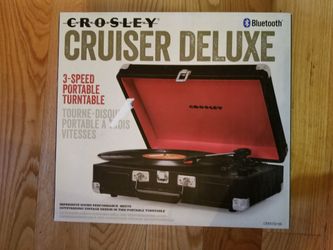 Crosley Cruiser Deluxe Portable 3-Speed Turntable Bluetooth