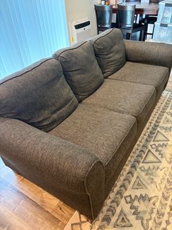 Gray Fabric 3-Seat Sofa