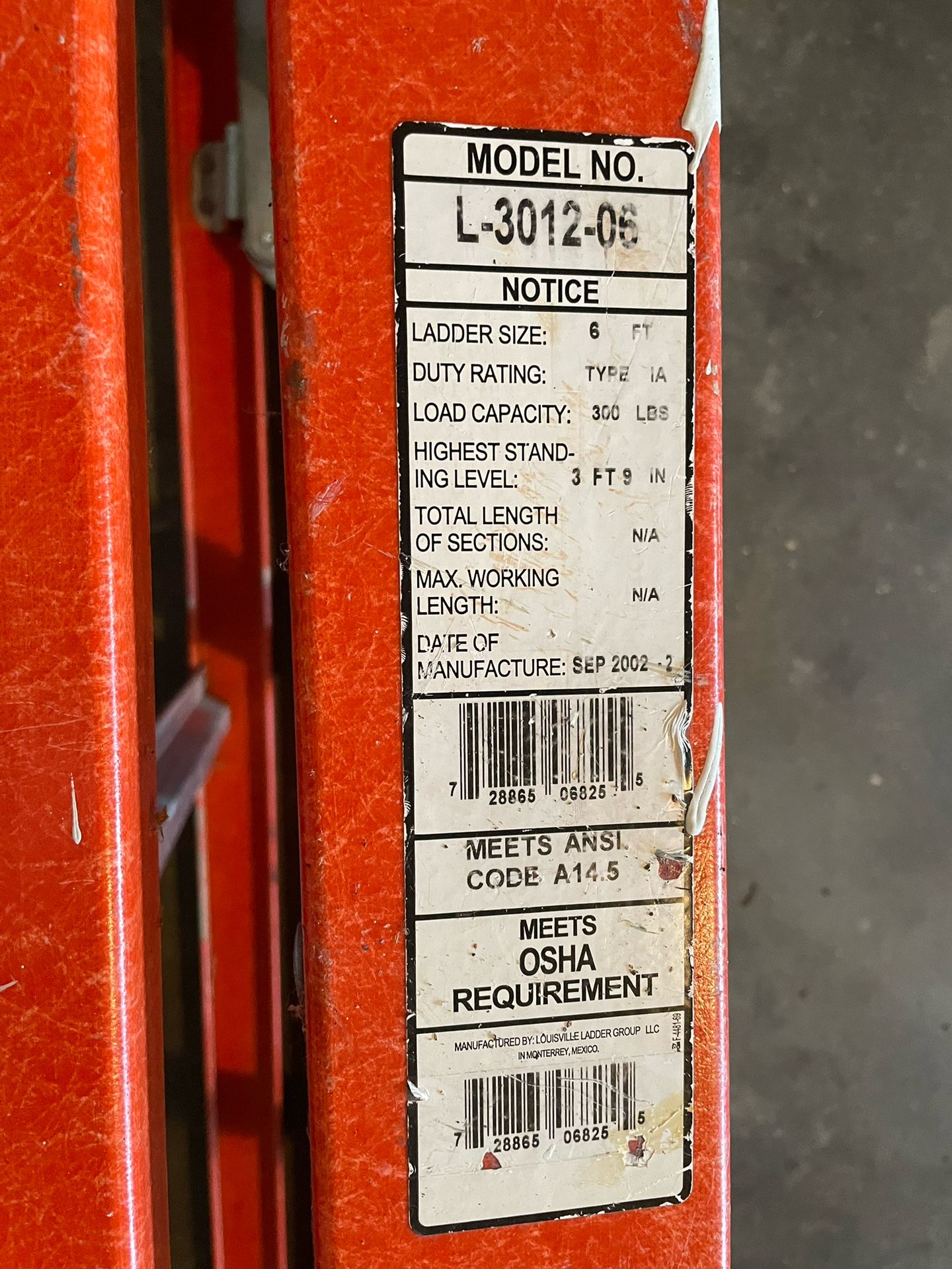Louisville 6 Foot Ladder ft