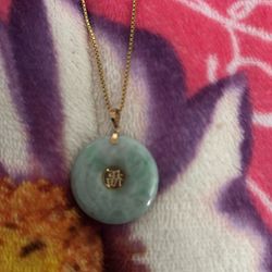 Jade Circle Necklace 