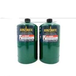 12 NEW 1 lb Canisters. 2-Pack Green Steel Propane Tanks 8x8x4 Inches Pre-Filled Lightweight Portable Fuel for Appliances, Grills, Lanterns
, Cookouts