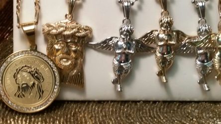 Gold-plated Jesus necklaces