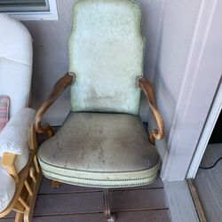 Green Ethan Allen 360 Degree Desk Chair