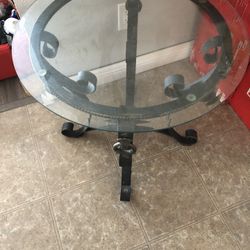 Wrought Iron Glass Top Tables