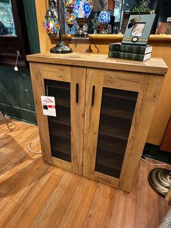Coaster Wood Shoe Cabinet with Mesh Doors