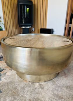West Elm Drum Storage Coffee Table