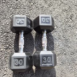 Pair Of Dumbbells  30 Lbs 