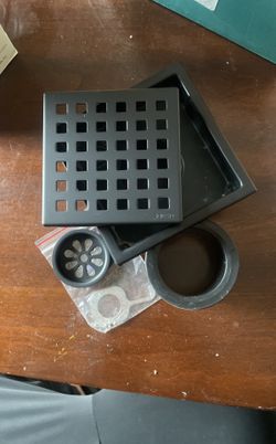 Black Square shower Drain 2 In Diameter Brand New