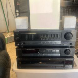 Complete Sony 5 Disc Cd Changer/ Sony 30 Station Random Preset Tuner/ Sony Acoustic Controlled Amplifier/ With A Bose Subwoofer And Two Bose Small Spe