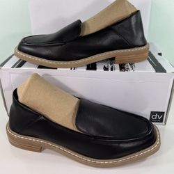 New Dolce Vita Women’s Black Flirty casual slip on loafer leather stack heel - size 6/ 7/ 7.5/ 8/ 8.5