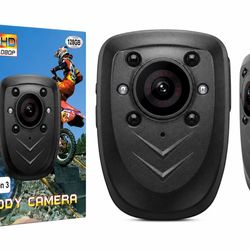1080P HD Body Cam + 128GB + 4HR Battery – Ready to Use Out the Box”